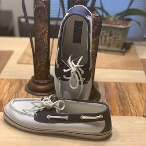 Blue and White Polo Shoe